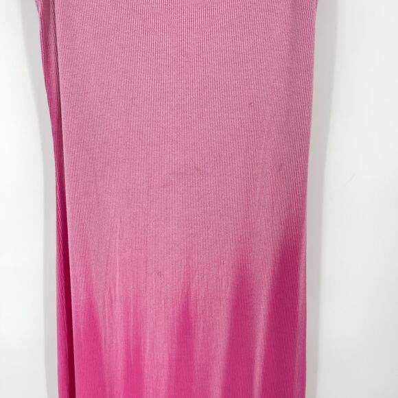 COTTON CITIZEN | The Verona Spaghetti Maxi Dress in Cerise Cast Pink Ombre Rib M - Picture 6 of 13